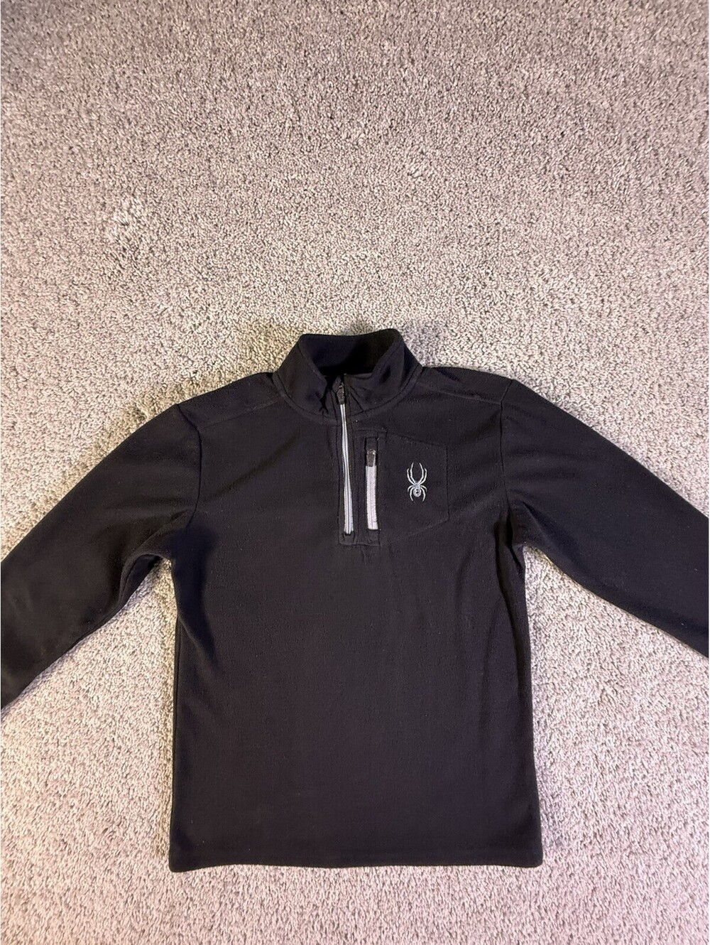 Spyder Women’s Size Large 14-16 1/4 Zip Pullover Sweatshirt Black